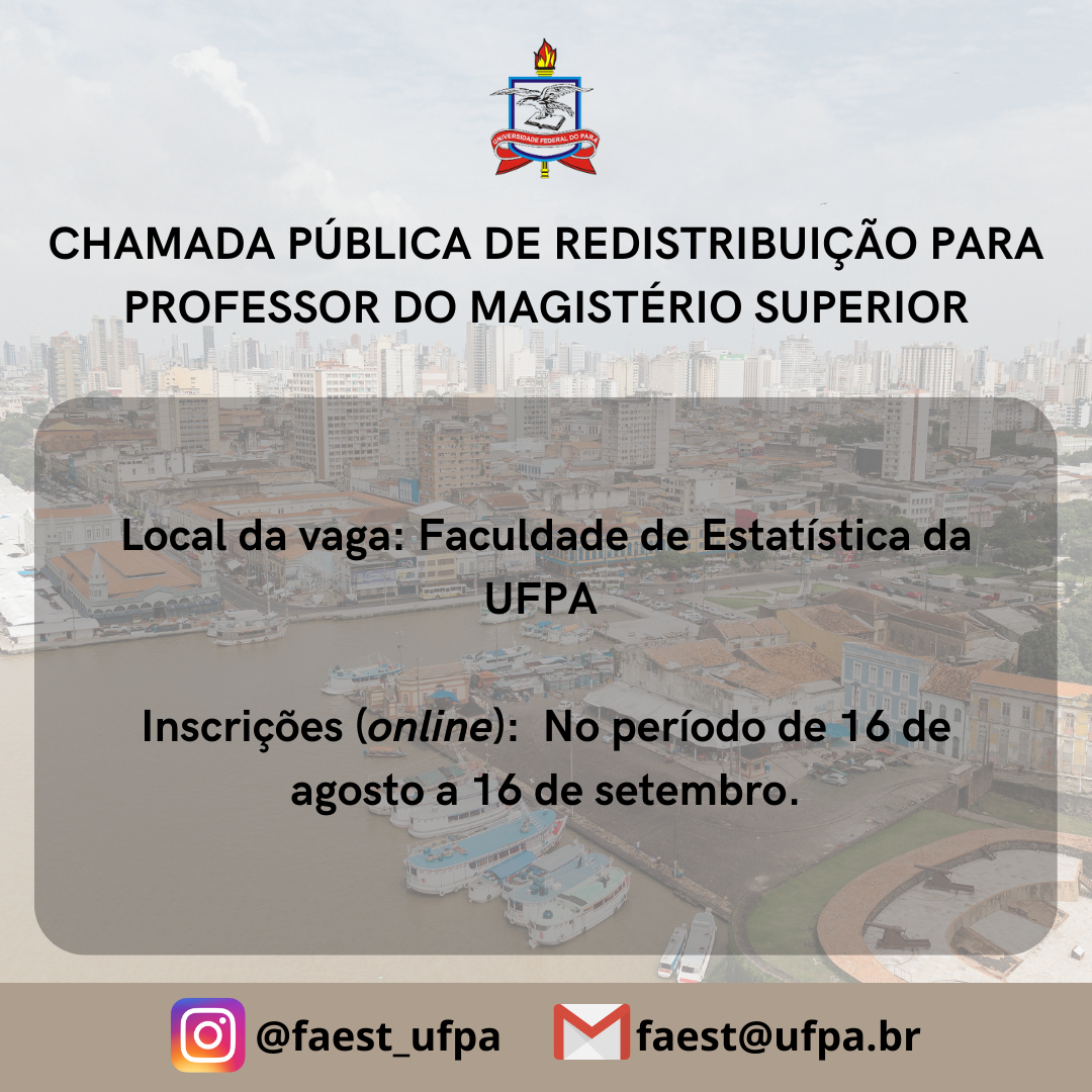 CHAMADA PÚBLICA DE REDISTRIBUIÇÃO PARA PROFESSOR DO MAGISTÉRIO SUPERIOR